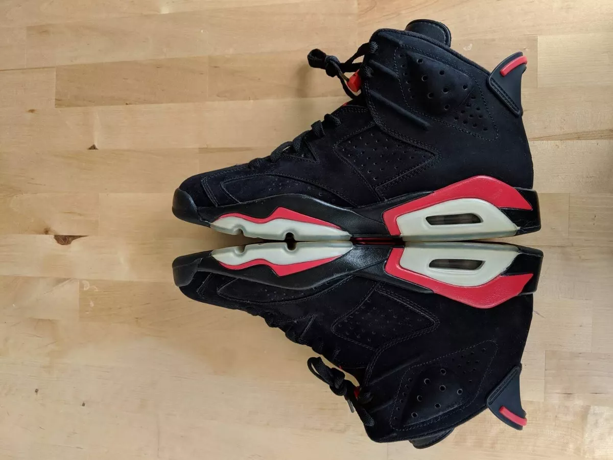 2010 Jordan 6 Retro Infrared Pack BLACK DS Vintage AJ6 UK 9.5 384664-003