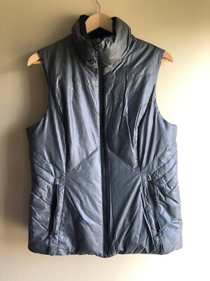 Champion Women’s Gray Full Zip Puffer Vest Size L