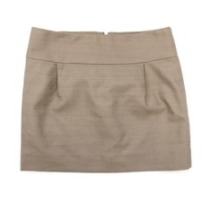 NEW - J. CREW Women's 25807 TEXTURED COTTON Brown MINI SKIRT  -  6