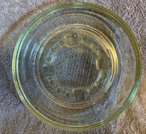 Vintage Heavy Duty Clear Glass 8" Ashtray 2 pounds 9 oz! Pressed Diamond Pattern - Picture 2 of 3