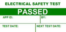 50 x Appliance Pat Test Labels Plug Size Stickers Electrical Passed Paper Type