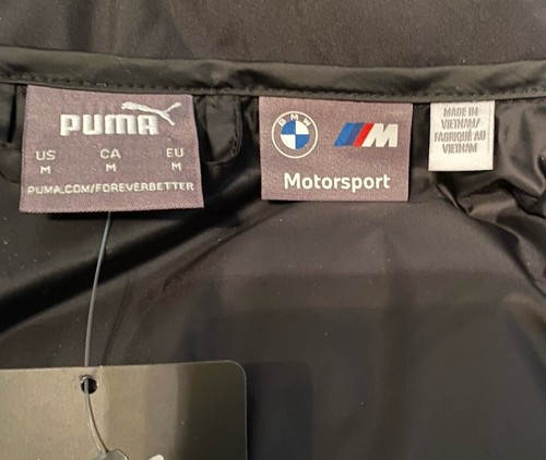BMW Puma M Sport Racing Black Winter Puffer Bomber Ski Jacket Men's Med NEW NWT - Picture 10 of 15
