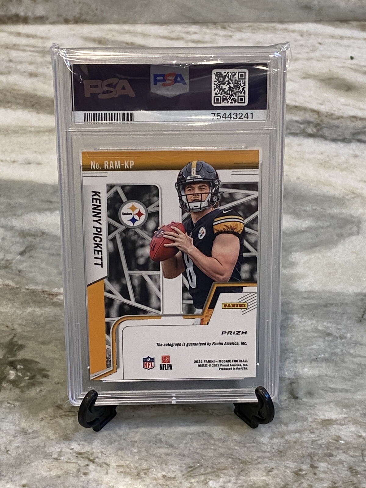 2022 Kenny Pickett Pittsburgh Steelers Auto Rookie RC Panini Mosaic PSA 10 🔥 eBay