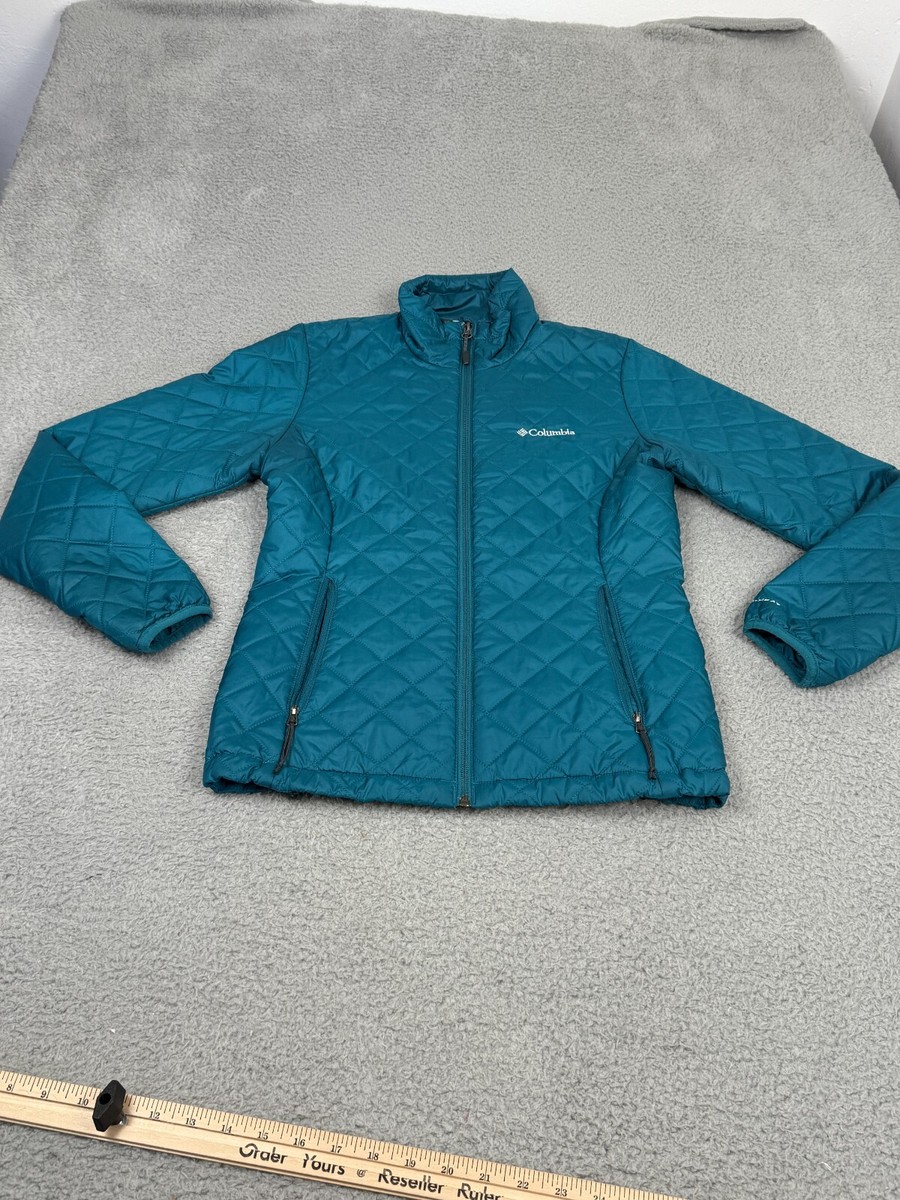 Columbia Puffer Jacket Womens XS GREEN* XS Quilted Packable Thermal Lined  Coat