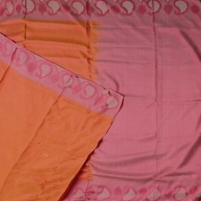 Vintage Pink Dual Tone Sarees 100 Pure Silk Handwoven Sari 5YD Craft Fabric