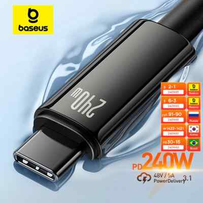 240W USB C Cable Fast Charger Type C Cable