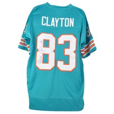 NFL Miami Dolphins Mark Clayton #83 Autographed Signed Jersey XL Replica Teal