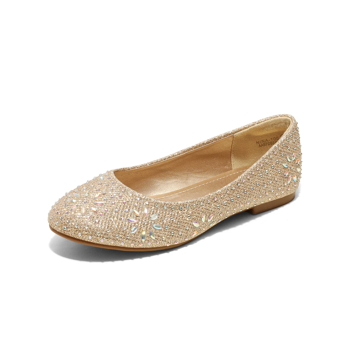 Girls gold glitter flats cheap