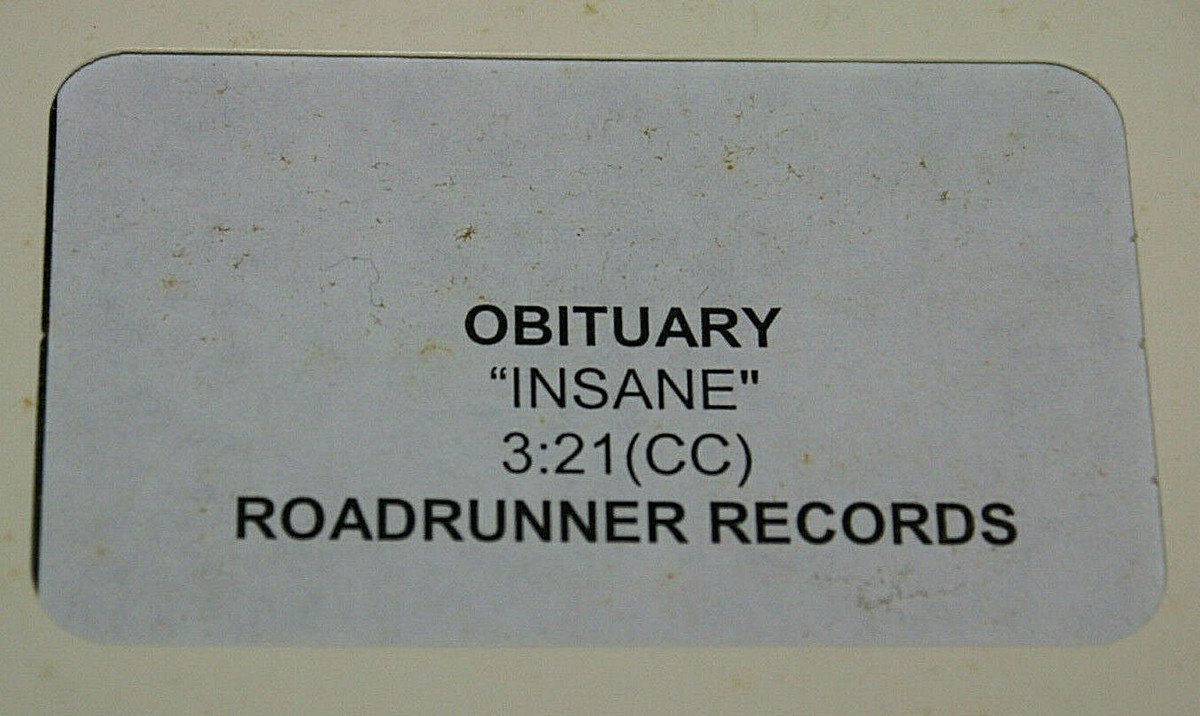 Obituary Insane Rare 2005 Promotional Ntsc Vhs Video Roadrunner