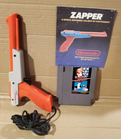 Nintendo NES Orange Zapper Gun Super Mario Bros/Duck Hunt Combo + manual Tested
