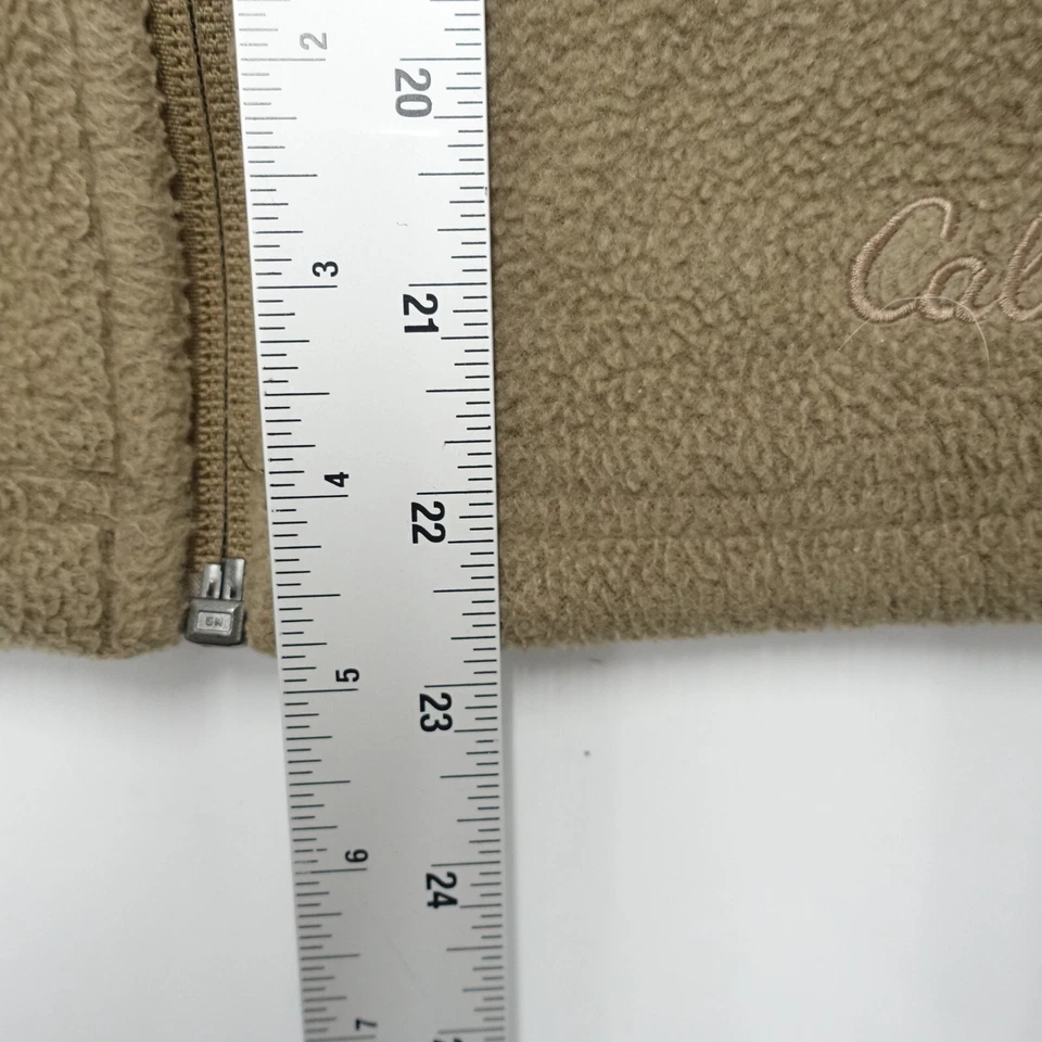 Cabelas Outerwear Fleece Vest Jackets Women Medium Brown Full Zip 100% Polyester - Image 4 of 4