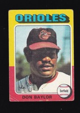 1975 Topps Don Baylor #382 Baltimore Orioles