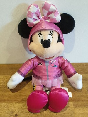 Disney Store sehr selten in UK Minnie Mouse Nascar ''89'' Plüsch 10 Zoll