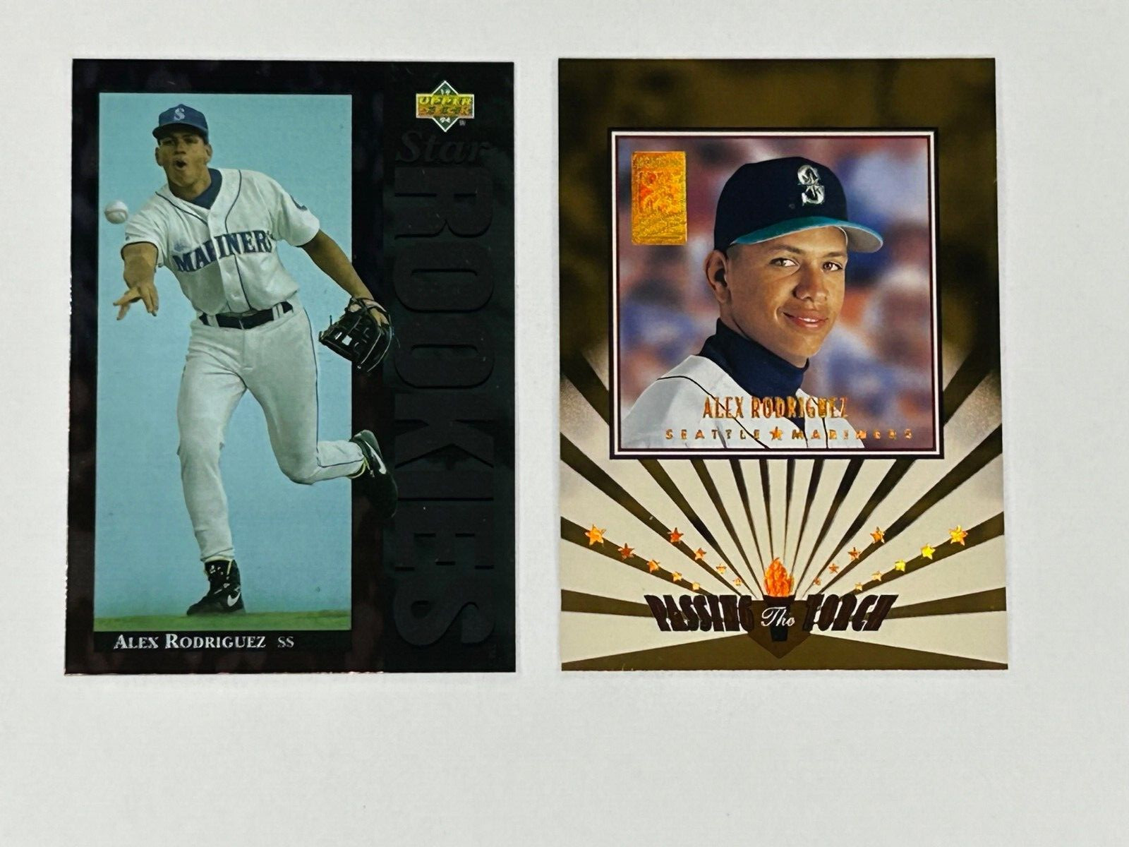 Alex Rodriguez 1994 Upper Deck #24 RC + 1997 Donruss Elite Passing the Torch Lot
