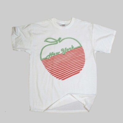 New York Apple City Fun Trend Fashion Kurzarm Weiß Unisex T-Shirt S-3XL