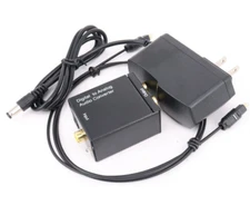 Digital signal audio converter optical fiber to analog audio converter