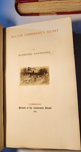 1883 DR GRIMSHAWES SECRET & BIO SKETCHES / JULIAN HAWTHORNE 2 VOLS FINE BINDINGS - Picture 4 of 6