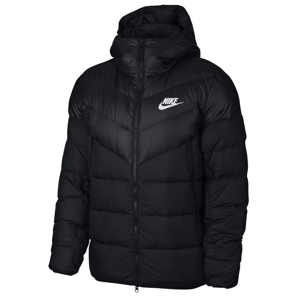 Black puffer best sale jacket mens nike