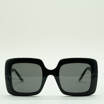 New GUCCI GG0896S 001 Black/Grey 52-25-140145 Sunglasses