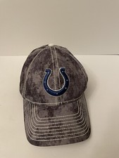 Reebok Indianapolis Colts Cap Size S/M NFL Equipment Embroidered Onfield Gray