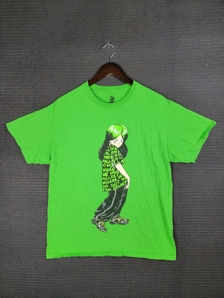 Billie Eilish Tシャツ Lサイズ Billie Eilish t-shirt anime green size large | eBay