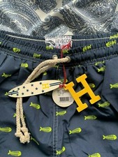 HAVACOA LIMITED EDITION PREMIUM QUALITY NAVY SWIM SHORTS IN FISH BONE "S"RRP 115
