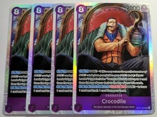 One Piece TCG Kingdoms of Intrigue OP04-060 EN Crocodile SR Foil playset x4