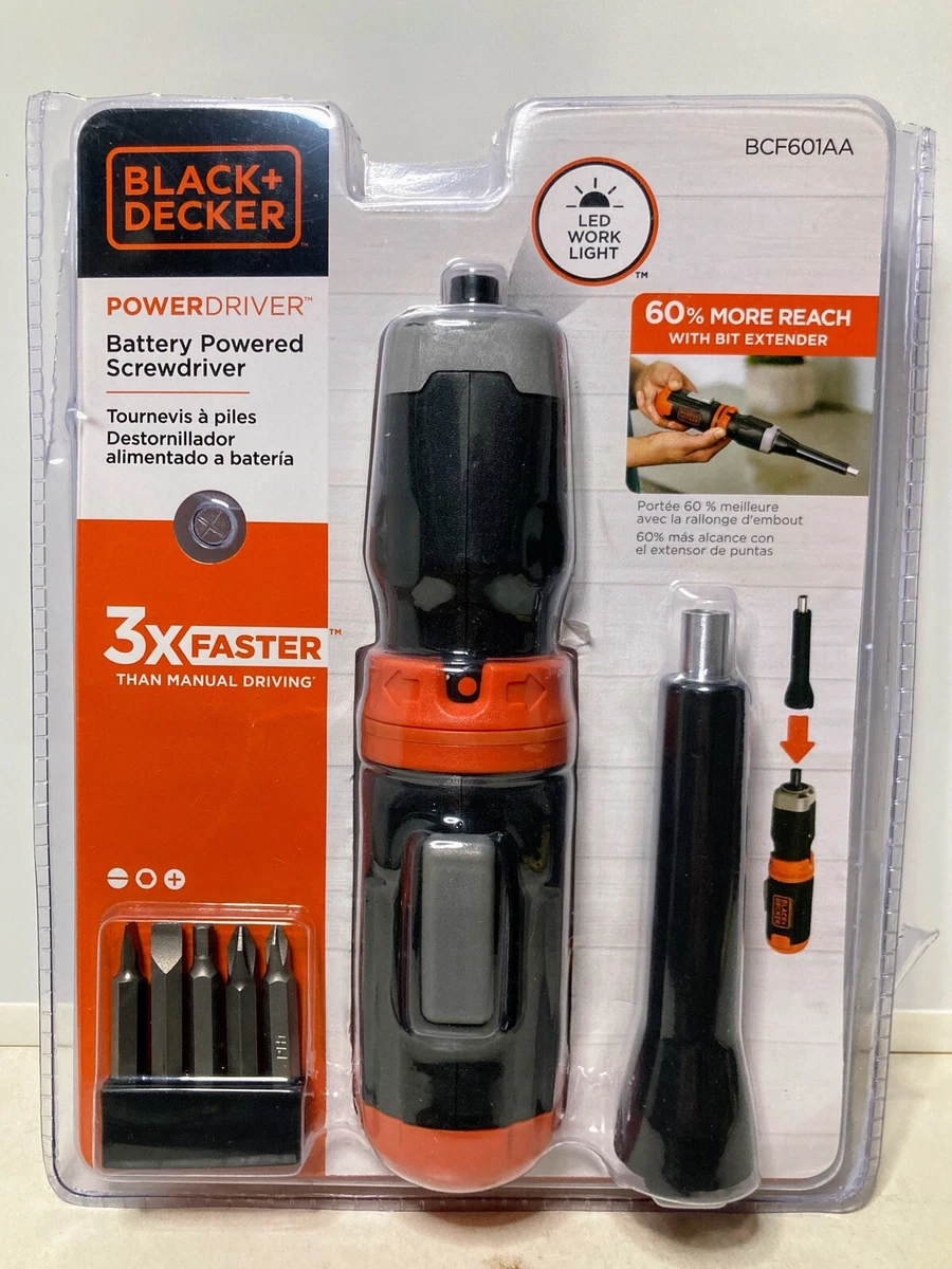 Black+decker Cordless Screwdriver Alkaline (bcf601aa)