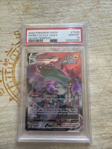 Pokemon Card Rayquaza VMAX Trainer Gallery TG20/TG30 Silver Tempest PSA 10 Eng
