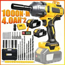 Cordless Impact Wrench 1/2" 1180 Ft-lbs(1600 N.m)  Drill W/ 4000mAh Battery NEW