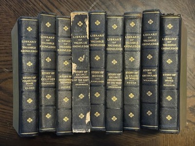 Library of Knowledge Books- 9 vintage volumes 1909