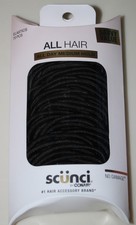 Scunci Conair 70 Black All Day Medium Hold - No Damage Elastic Hair Ponytailers
