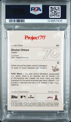 2021 TOPPS PROJECT70 #547 SHOHEI OHTANI PSA 9 | eBay