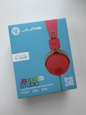 JLab JBuddies Studio Wired Kids Headphones - Pink/Green NEW DISTRESSED BOX 