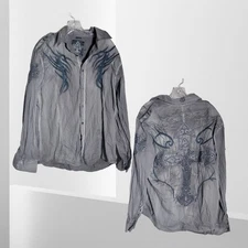 ROAR Long Sleeve Shirt  Enough Excuses Get It Done Embroidered Graphic XXL