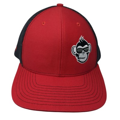 Grease Monkey Snapback Trucker Hat Red One Size Adjustable Mesh Back Richardson
