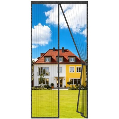 Fliegengitter Balkon Magnet 90x190cm Insektenschutz Fliegenvorhang extra star...