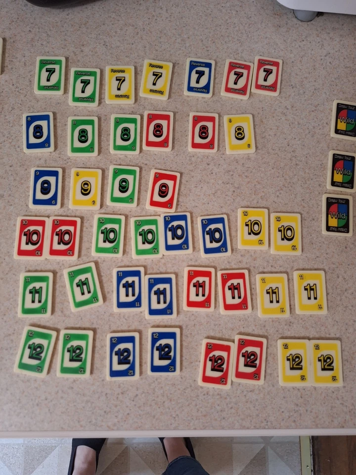 1993 Mattel UNO Rummy Up 90 Tile Replacement Game Parts Tiles Only - Image 3 of 4