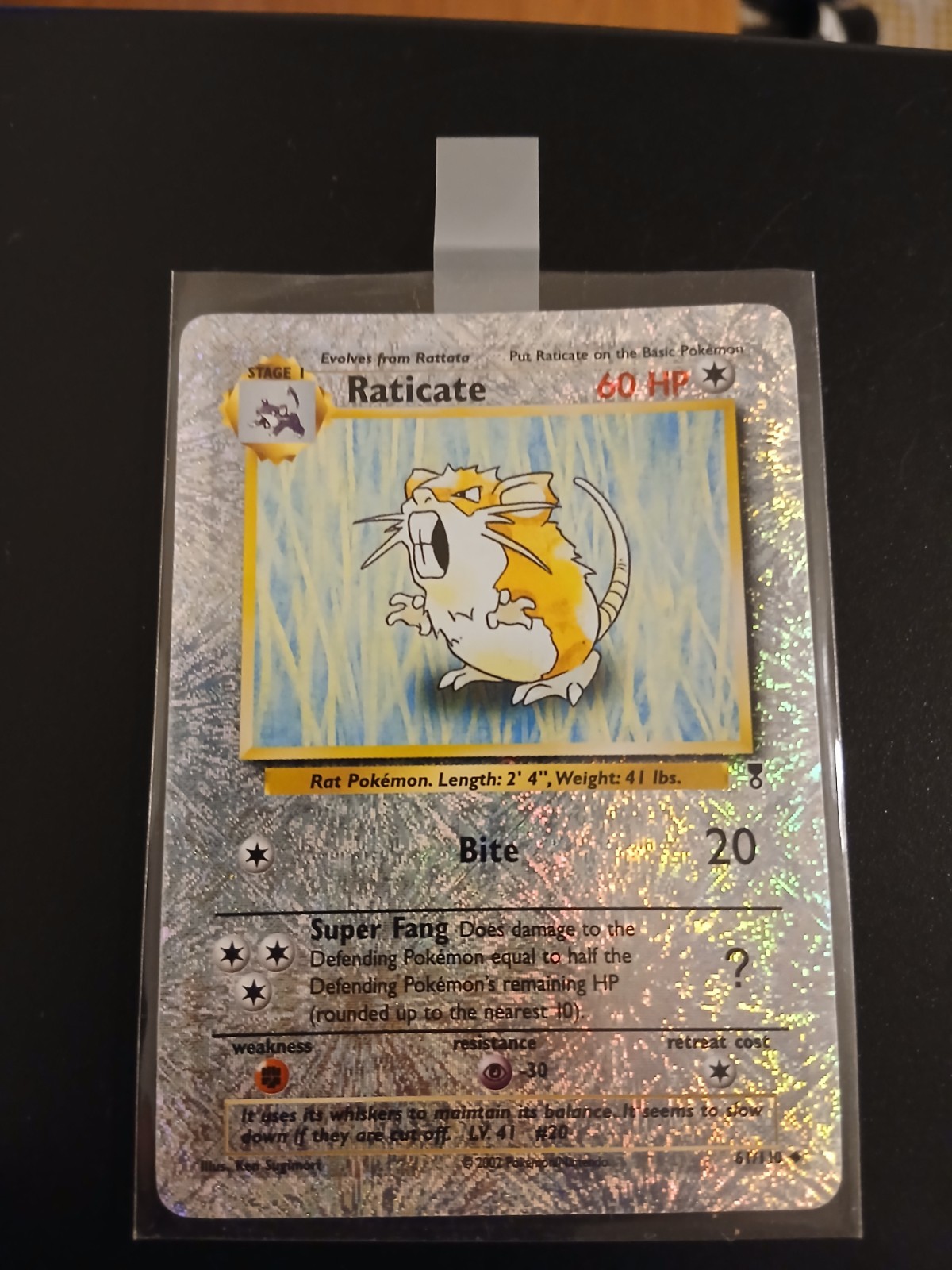 2002 Pokemon Raticate Legendary Collection Reverse Holo #61 Near MINT