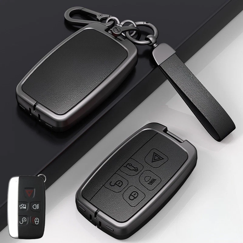 Funda con llavero inteligente de cuero de aleación de zinc para Jaguar XE XF XJ XJL Foto 4 de 4