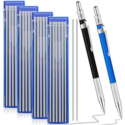Gersoniel 2 Pcs Welders Pencil with 48 PCS Round 1 Count (Pack of 1), Silver