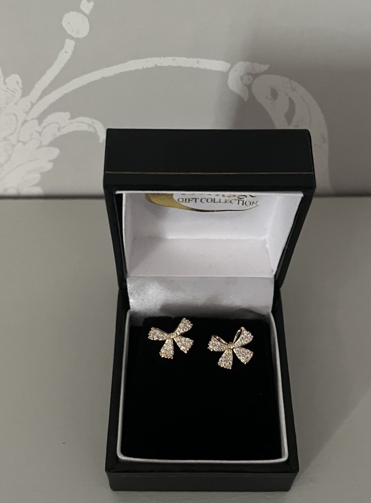 Gold Plated Bow Earrings