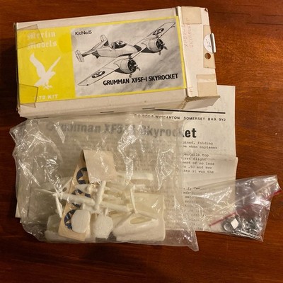 1/72 MERLIN MODELS NO. 15 GRUMMAN XF5F-1 SKYROCKET, New But Some Age Wear