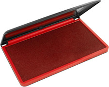 Large Premium RED Ink Stamp Pad - 3.5" x 6.25" - Quality Felt Pad