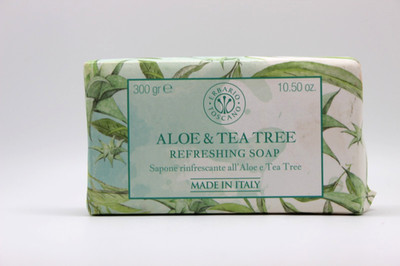 ERBARIO TOSCANO Aloe & Tea Tree Refreshing Soap Bar Made in Italy
