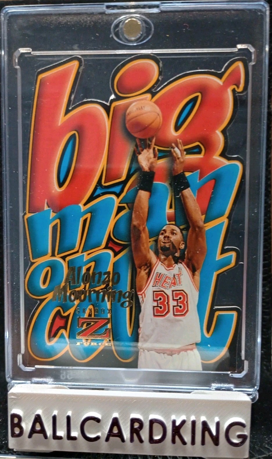 RARE 1996-97 Skybox Z-Force Big Men On Court Alonzo Mourning 🏀 Card #6 Heat HOF