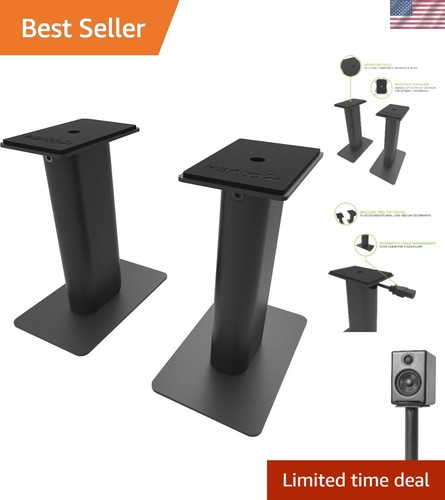 SP9 Rising Desktop Speaker Stands for Small/Medium Bookshelf Speakers & Compa...