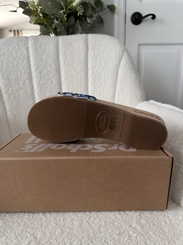 Sapatos femininos Dr Scholls X Ganni azul tamanho 9 - Imagem 4 de 4