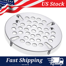 Stainless Steel 3.5" Flat Strainer Cover - Commercial Sink Drain Screen