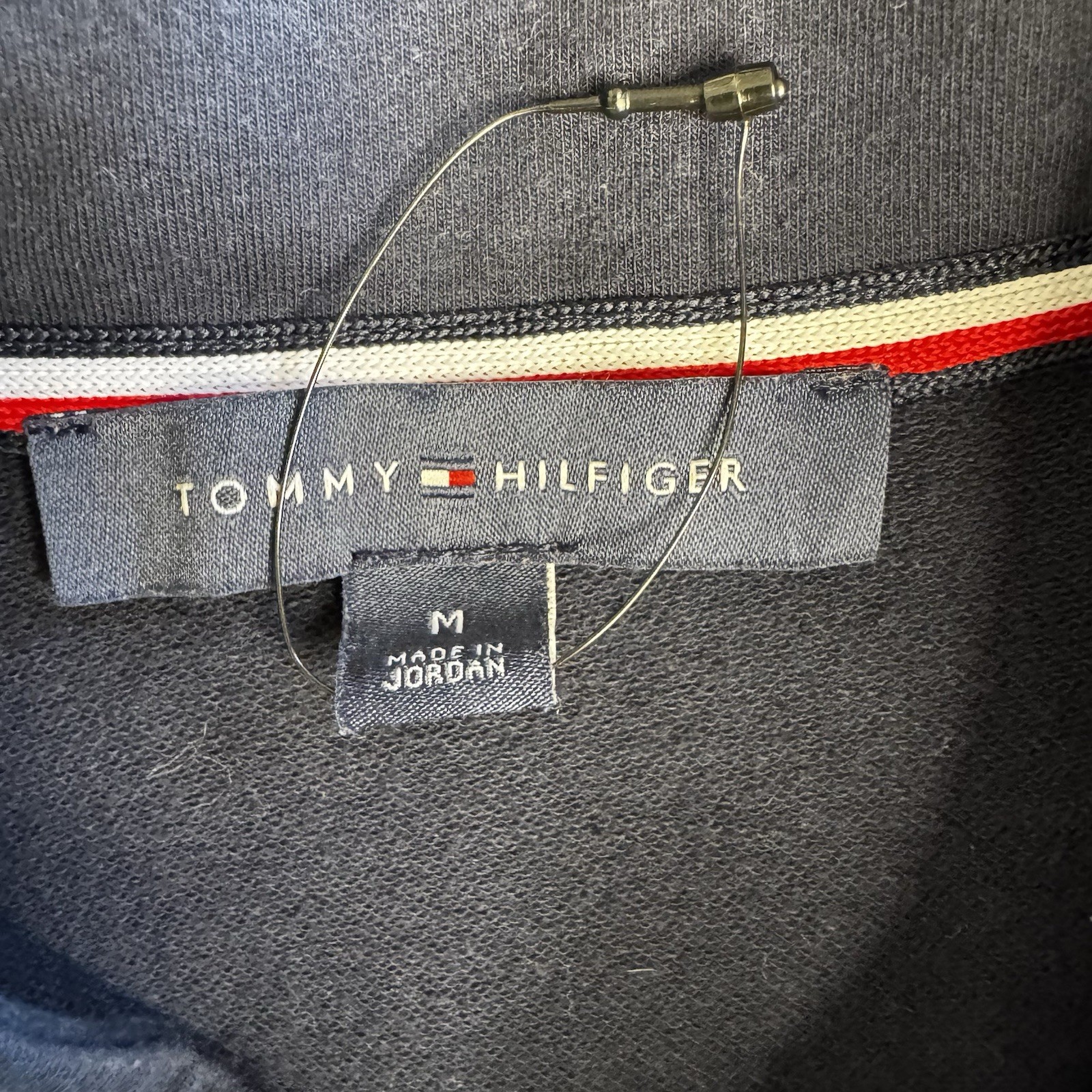 Tommy Hilfiger Sz M Navy Blue  Open Blazer Jacket Military Jersey Knit Blazer thumbnail 12